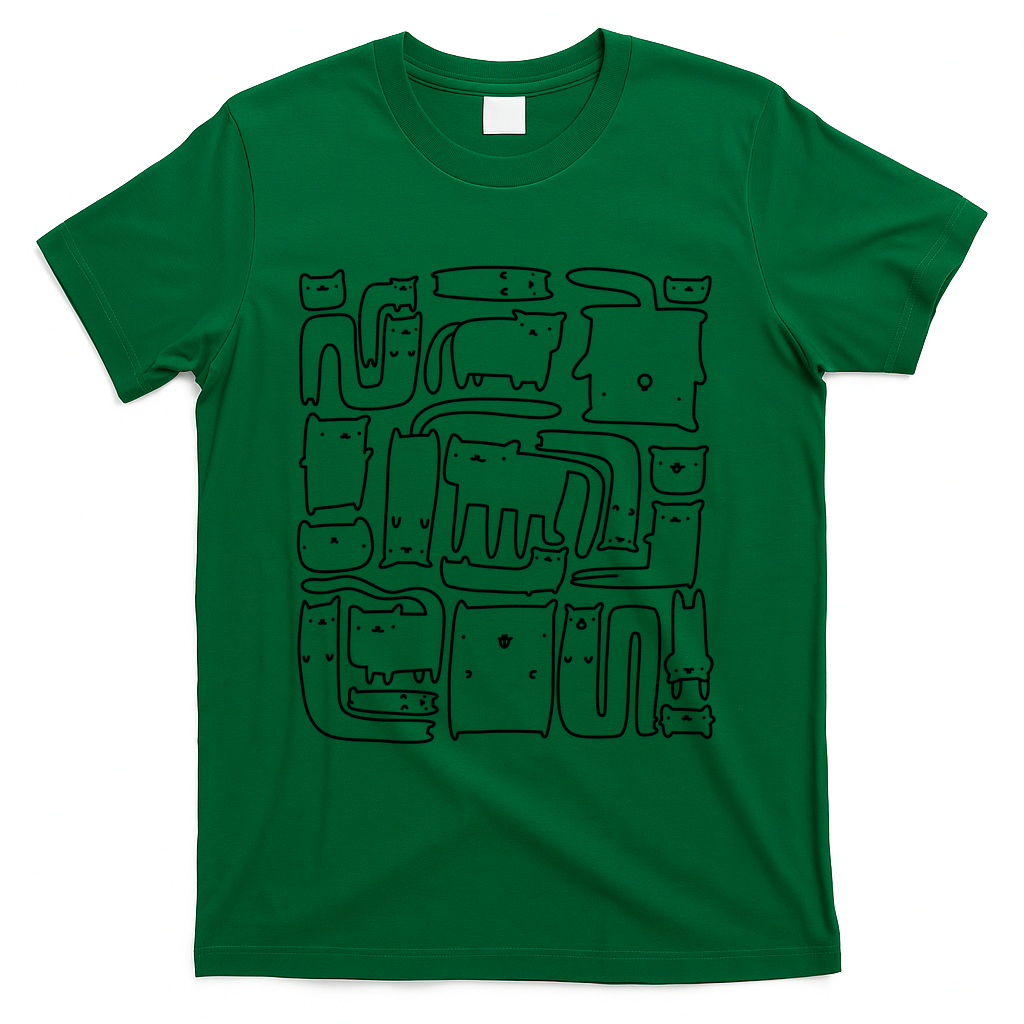 poorly drawn cats - Green