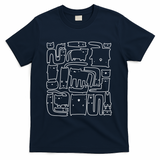 poorly drawn cats (white) - Navy
