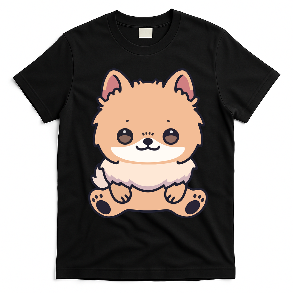 Pomeranian Dog Cute Owner Puppy T-Shirt - Black