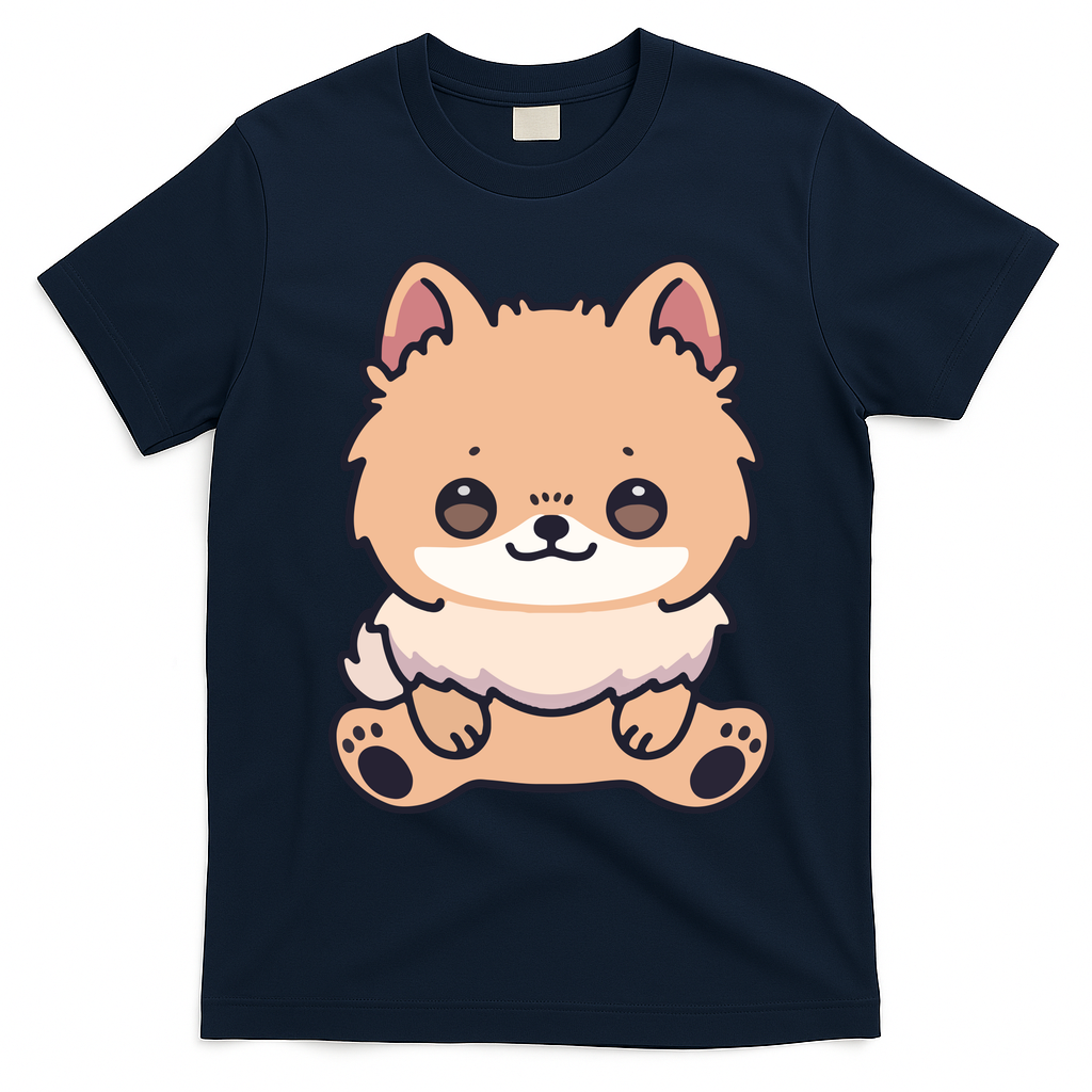 Pomeranian Dog Cute Owner Puppy T-Shirt - Navy Blue