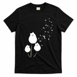Pomeranian Dandelion Flower Tee Pomeranian Costume Gifts T-Shirt - Black