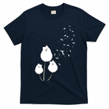 Pomeranian Dandelion Flower Tee Pomeranian Costume Gifts T-Shirt - Navy Blue
