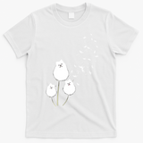 Pomeranian Dandelion Flower Tee Pomeranian Costume Gifts T-Shirt - White