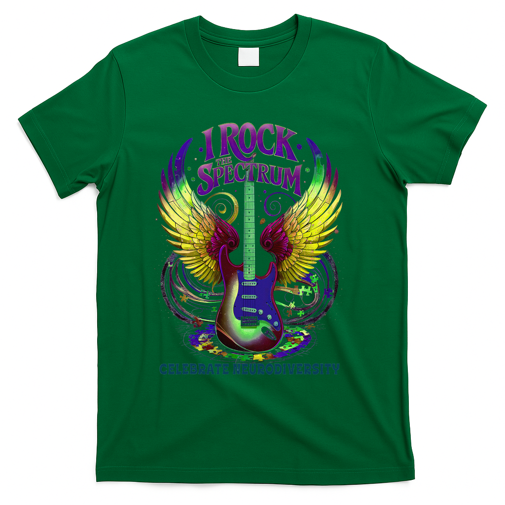 Proud Diversity I ROCK THE SPECTRUM Autism Teacher Stimming T-Shirt - Green