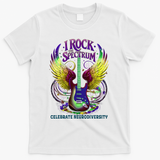 Proud Diversity I ROCK THE SPECTRUM Autism Teacher Stimming T-Shirt - White