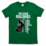 Police Dog Malinois Funny K9 Thin Blue Line Flag T-Shirt - Irish Green