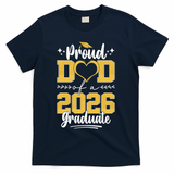 Proud Dad Of A 2026 Graduate Senior Grad T-Shirt - Navy