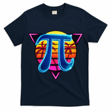 Pi Day Retro Tropical Logo T-Shirt