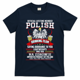 Polish Drinking Team Dobranoc Goodnight Dyngus Day Polska T-Shirt