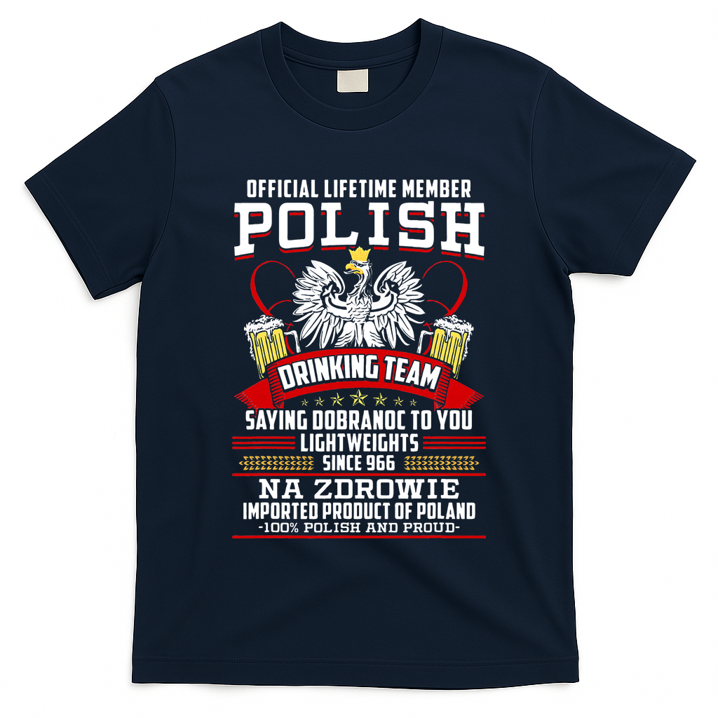 Polish Drinking Team Dobranoc Goodnight Dyngus Day Polska T-Shirt