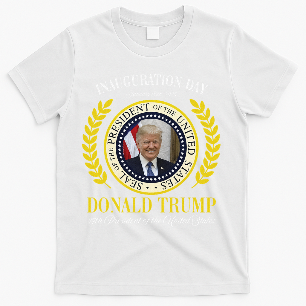 President Donald Trump Inauguration Day 2025 Memorabilia Gift T-Shirt - White