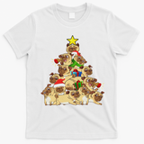 Pug Dogs Tree Christmas Sweater Xmas Pet Animal Dog Gifts T-Shirt - White