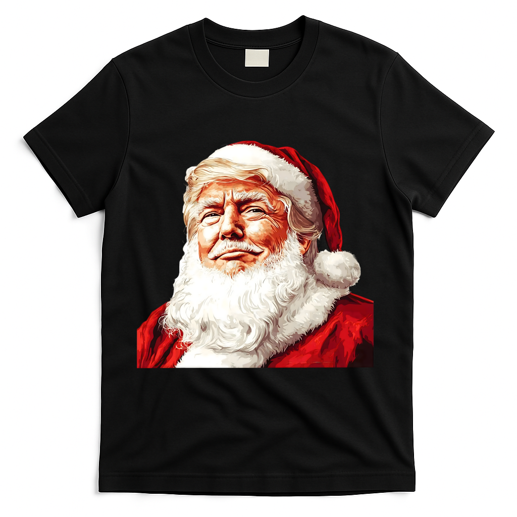 President Donald Trump Santa Claus T-Shirt - Black