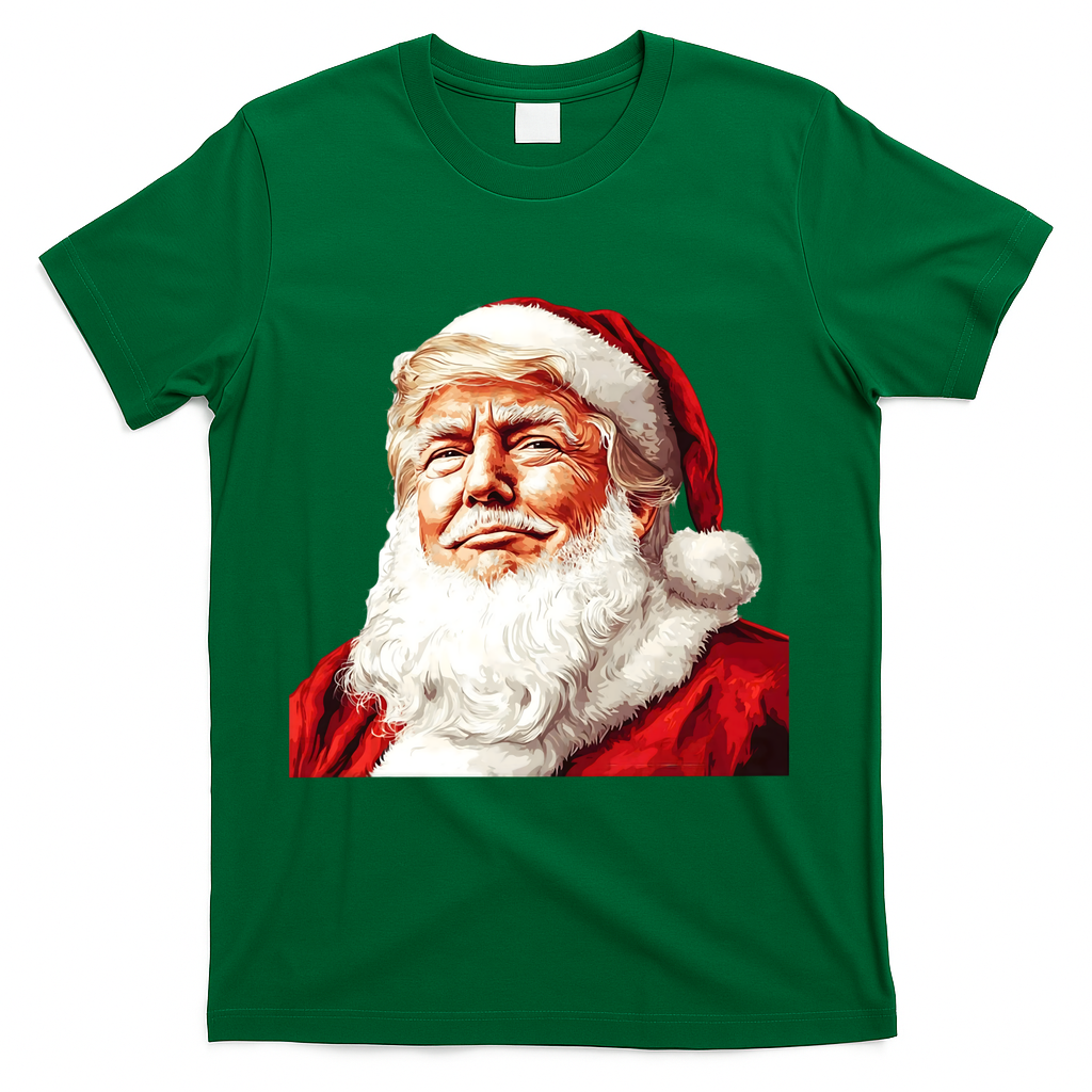 President Donald Trump Santa Claus T-Shirt - Green