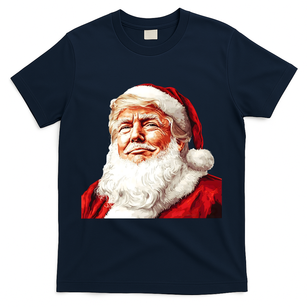President Donald Trump Santa Claus T-Shirt - Navy