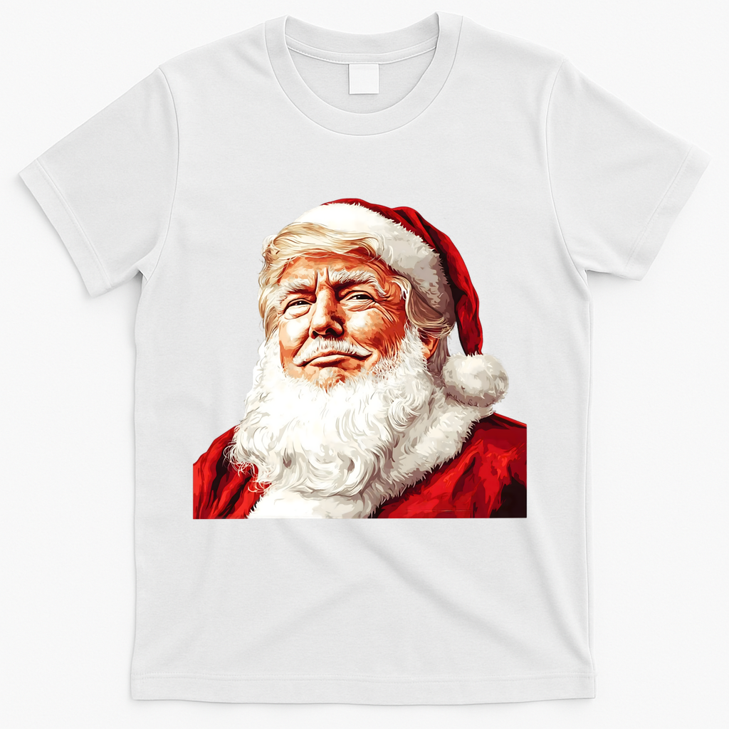 President Donald Trump Santa Claus T-Shirt - White