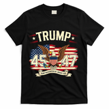 President Donald Trump Inauguration Day 2025 Memorabilia America Flag Design T-Shirt - Black