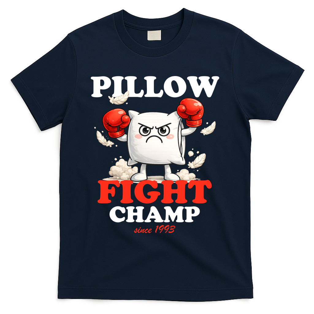 Pillow Fight Champ T-Shirt - Navy