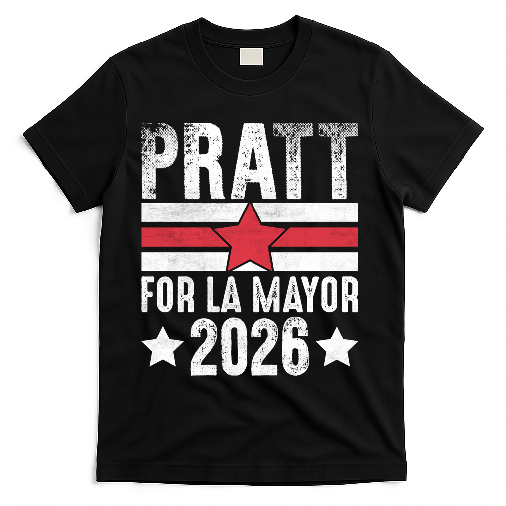 Pratt For La Mayor 2026 T-Shirt - Black