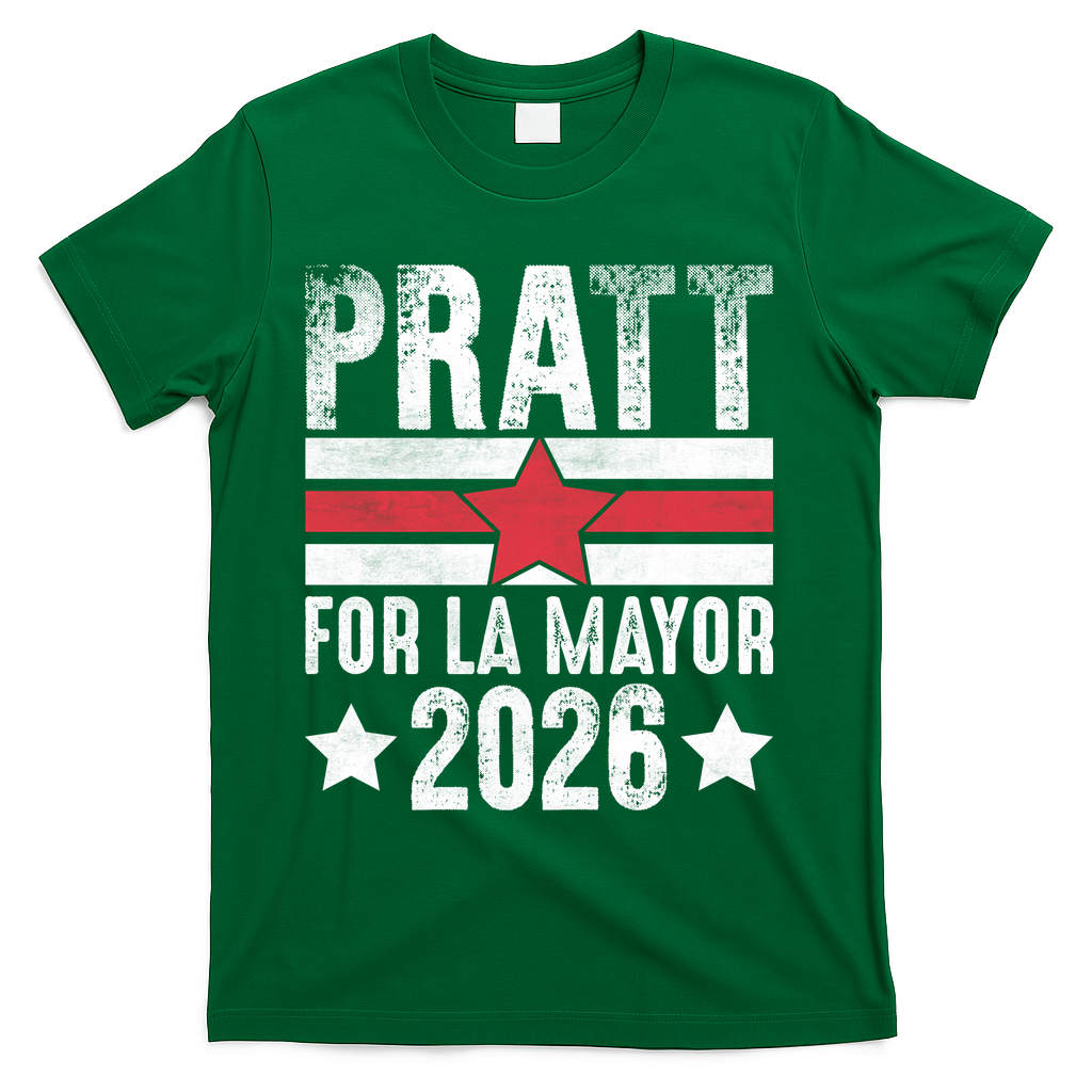 Pratt For La Mayor 2026 T-Shirt - Green