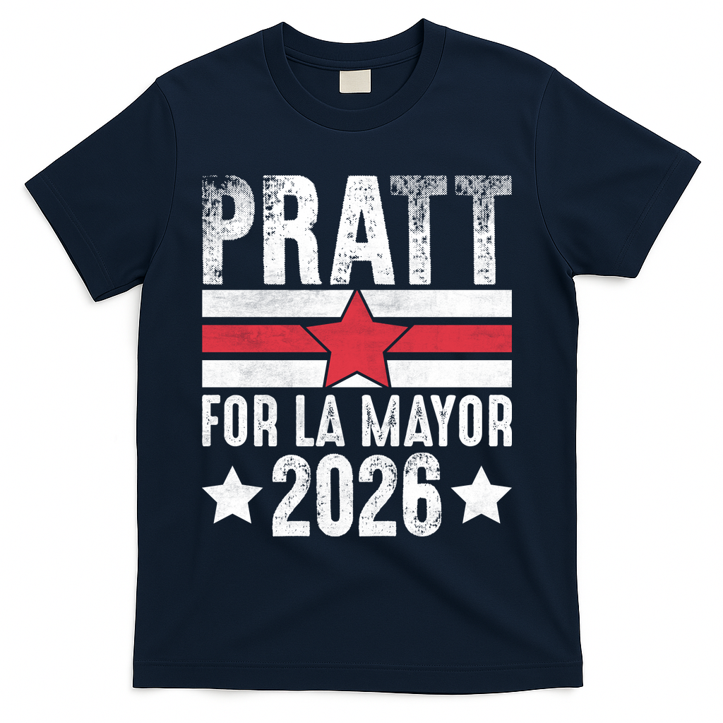 Pratt For La Mayor 2026 T-Shirt - Navy