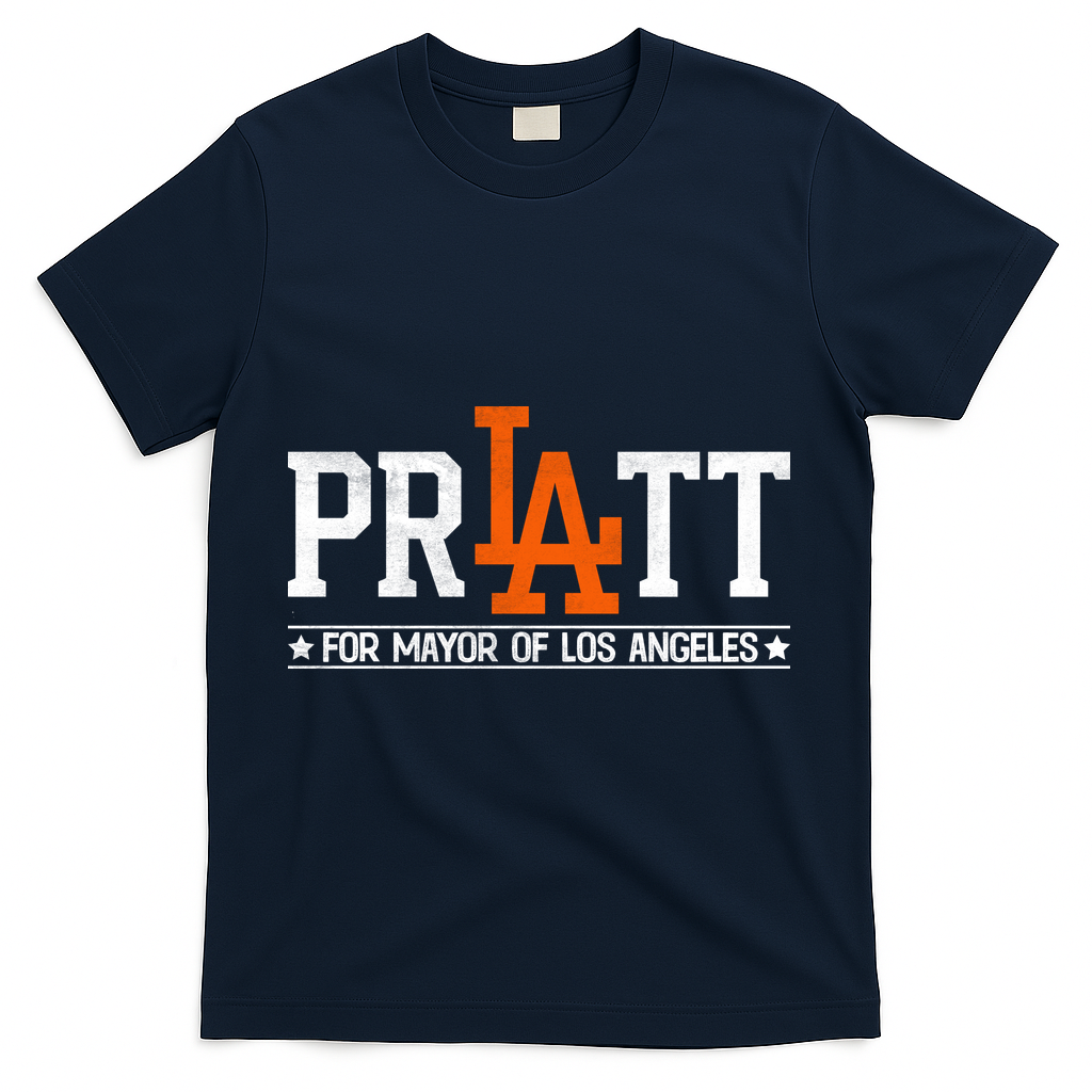 Pratt For Mayor Of Los Angeles La Fan T-Shirt - Navy