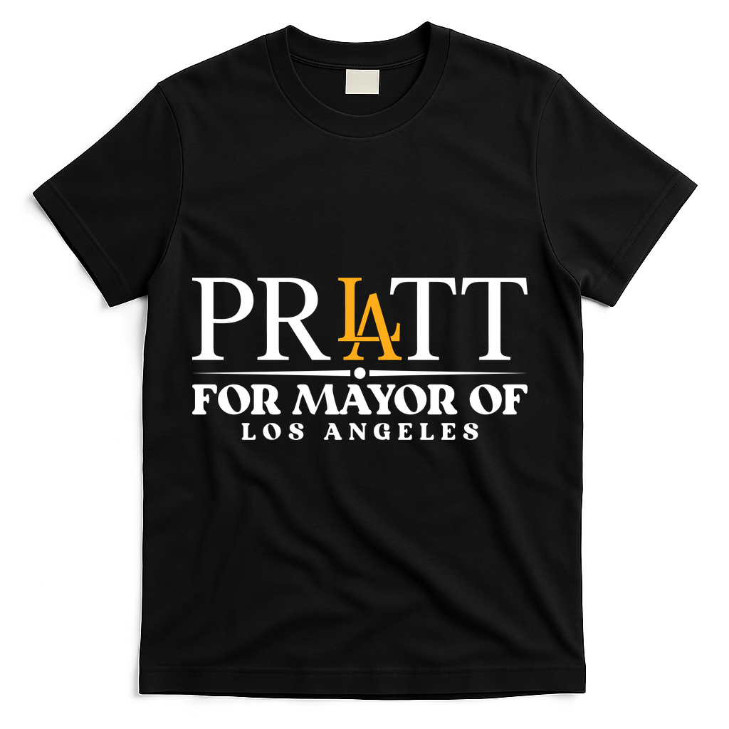 Pratt For Mayor Of Los Angelas LA Pride T-Shirt - Black