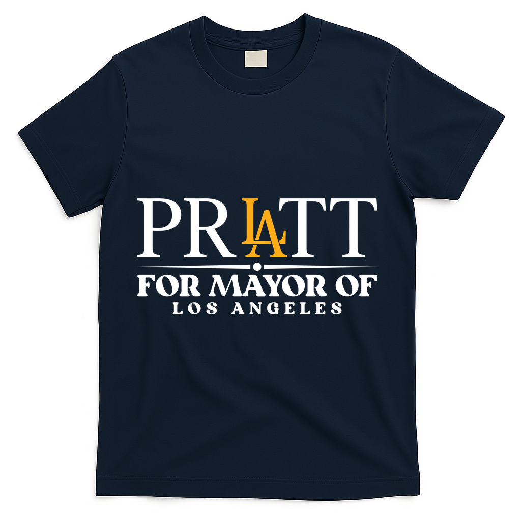 Pratt For Mayor Of Los Angelas LA Pride T-Shirt - Navy