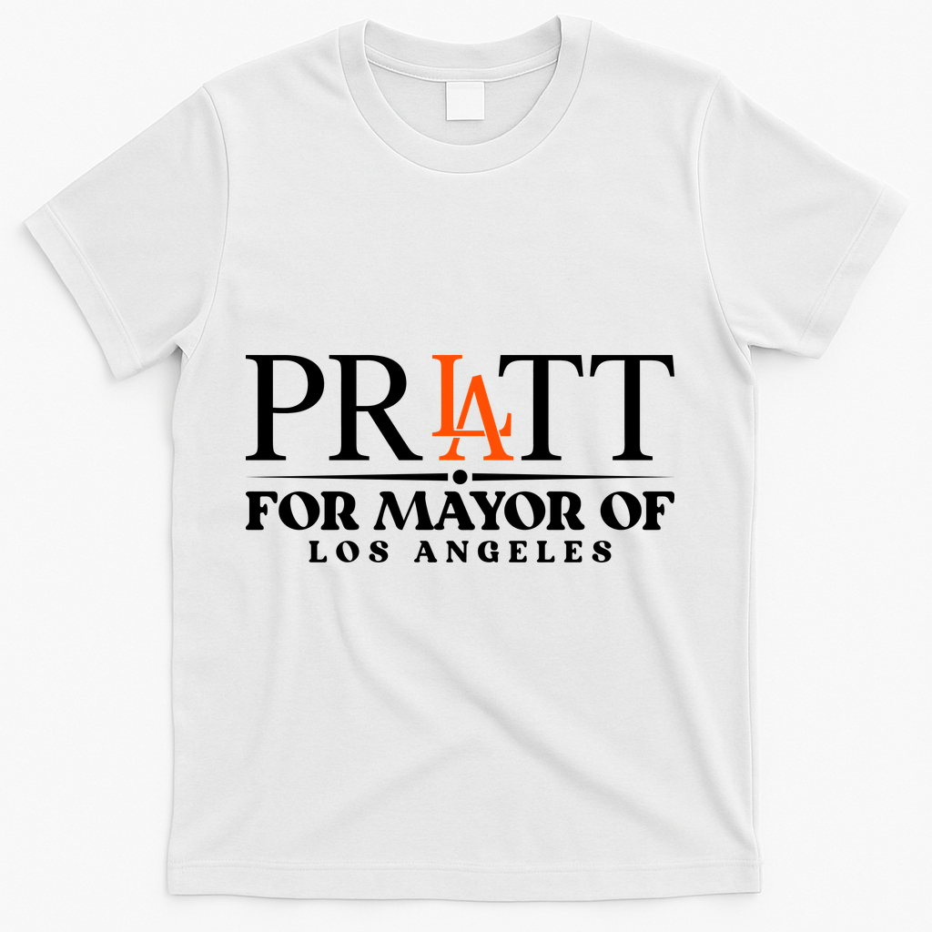 Pratt For Mayor Of Los Angelas LA Pride T-Shirt - White