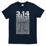 Pi For Teacher Vintage 3.14 Digits Happy Pi Day T-Shirt - Navy