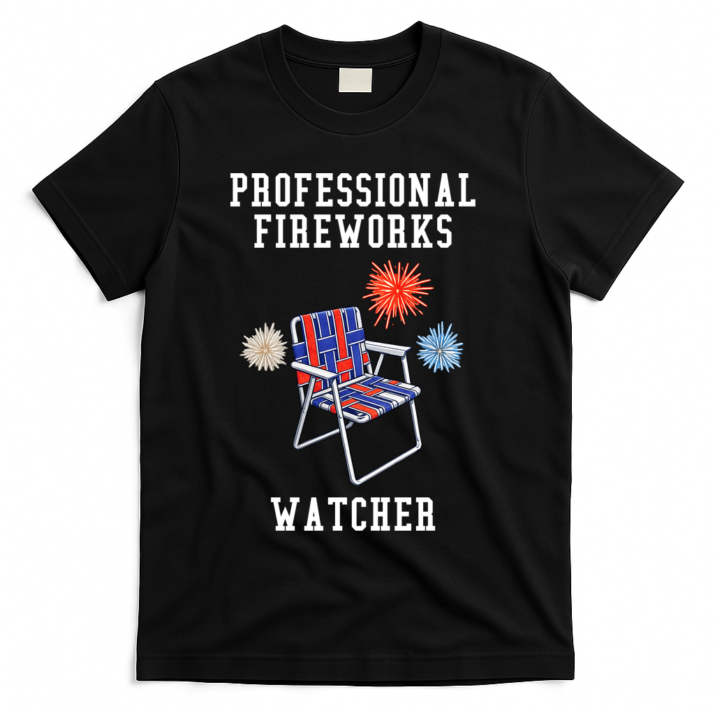 Professional Fireworks Watcher T-Shirt - Black