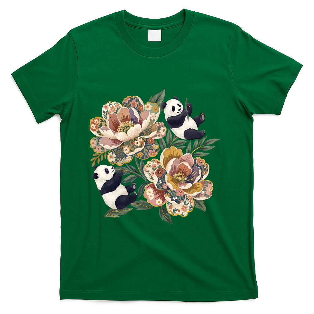 Panda Garden Blooms - Green