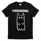 Purranormal Ghost Cat Paranormal Halloween Kitty Cat T-Shirt - Black