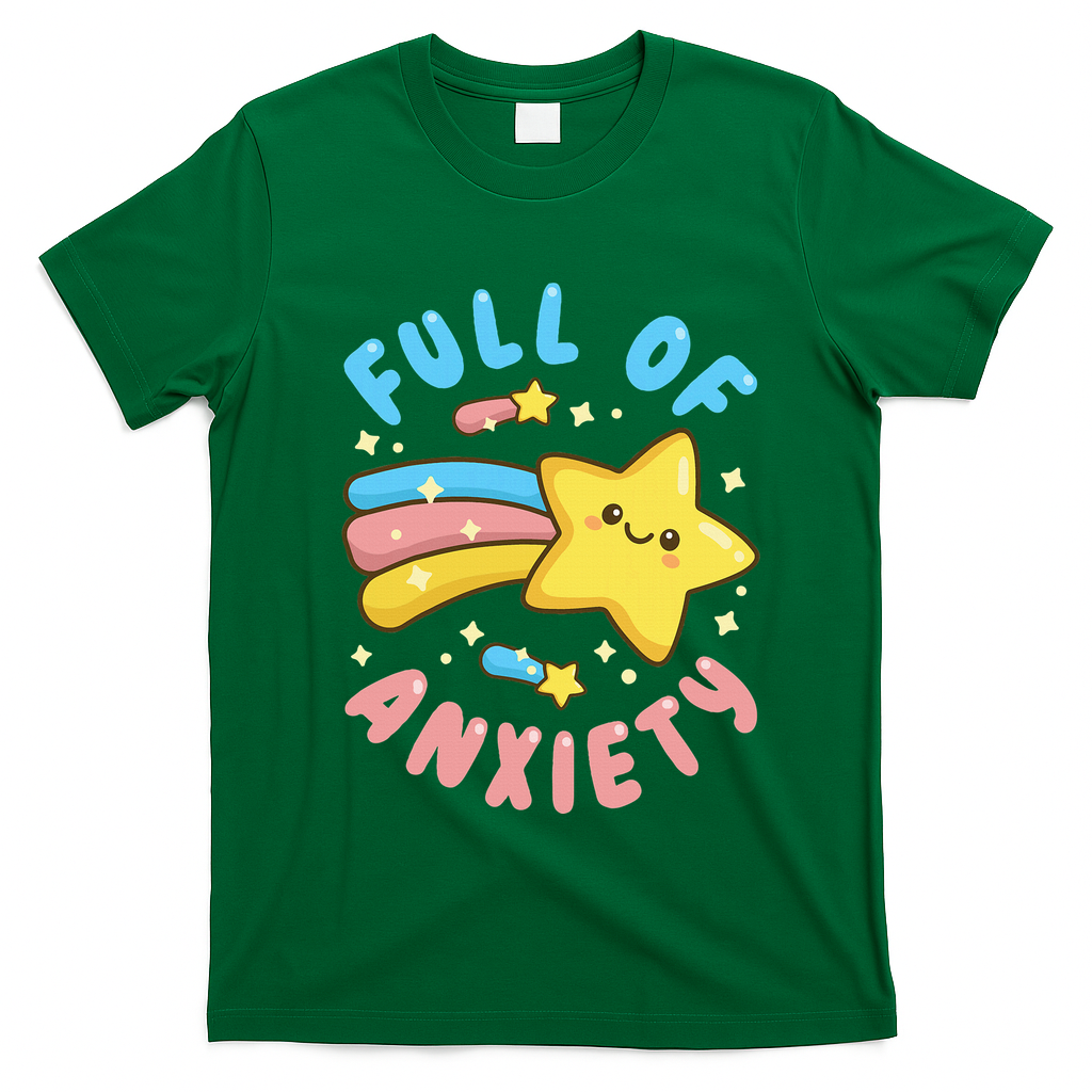 Pastel Goth Full Of Anxiety T-Shirt - Irish Green
