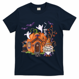 Pumpkin Gnomes Fall Autumn Cute Halloween Thanksgiving Tee Gift T-Shirt - Navy
