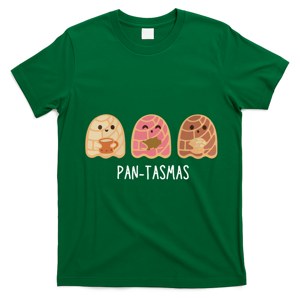 Pantasmas Ghost Funny Spooky Conchas Mexican Ghost T-Shirt - Irish Green