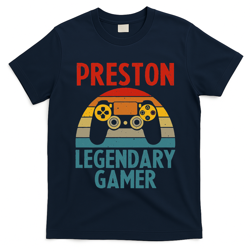 PRESTON Gift Name Personalized Funny Gaming Geek Birthday T-Shirt