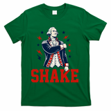 Patriotic George Washington Shake Revolutionary T-Shirt - Green