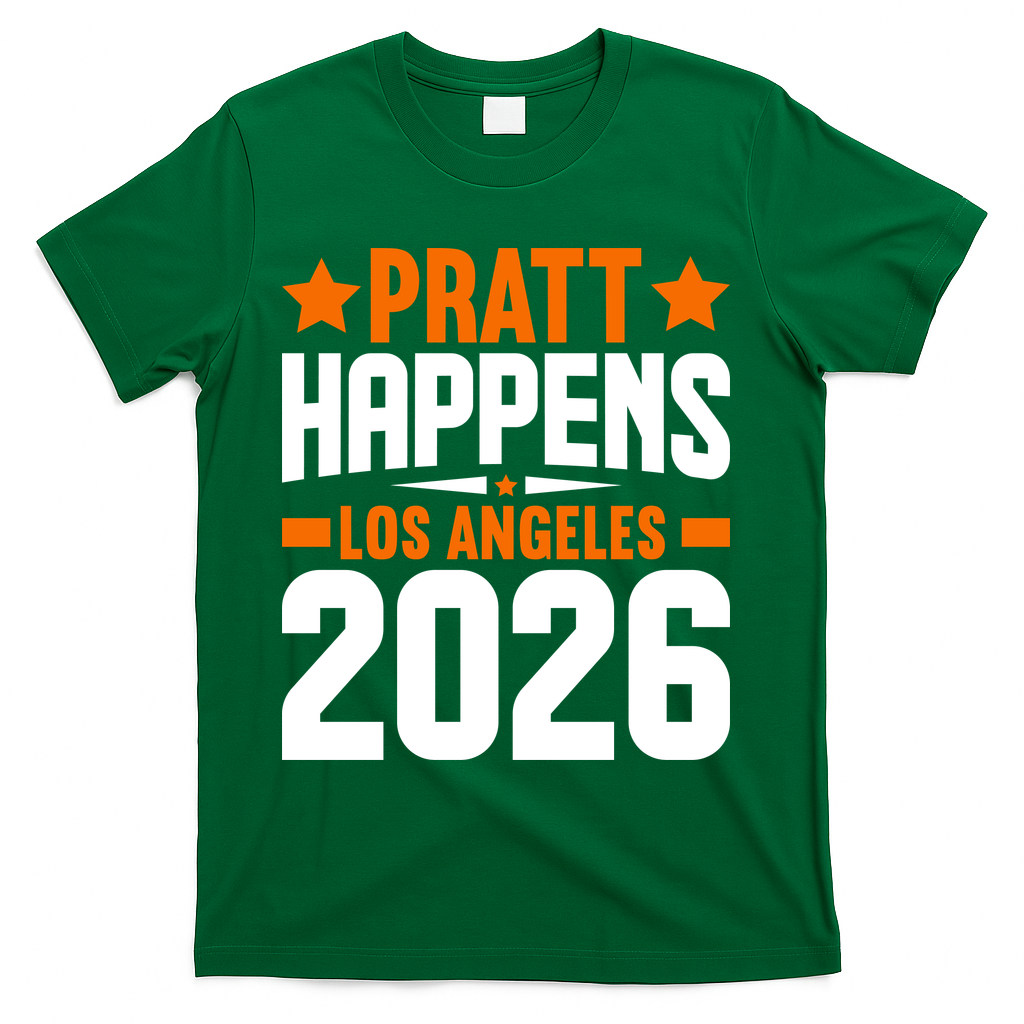Pratt Happens 2026 Los Angeles T-Shirt - Green