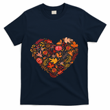 Pumpkin Heart T-Shirt - Navy