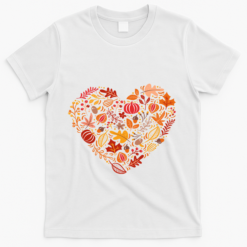 Pumpkin Heart T-Shirt - White