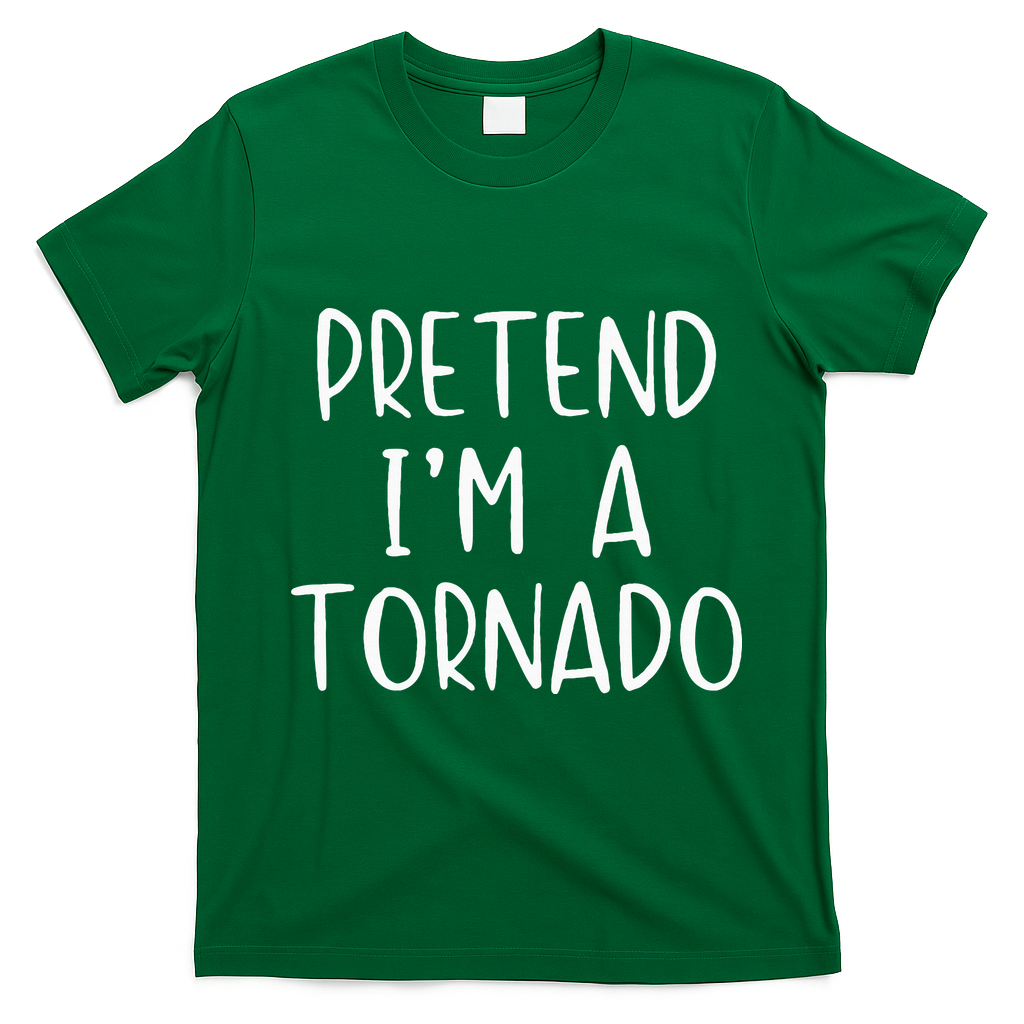 Pretend IM A Tornado Costume Halloween Simple Funny Weather T-Shirt - Irish Green