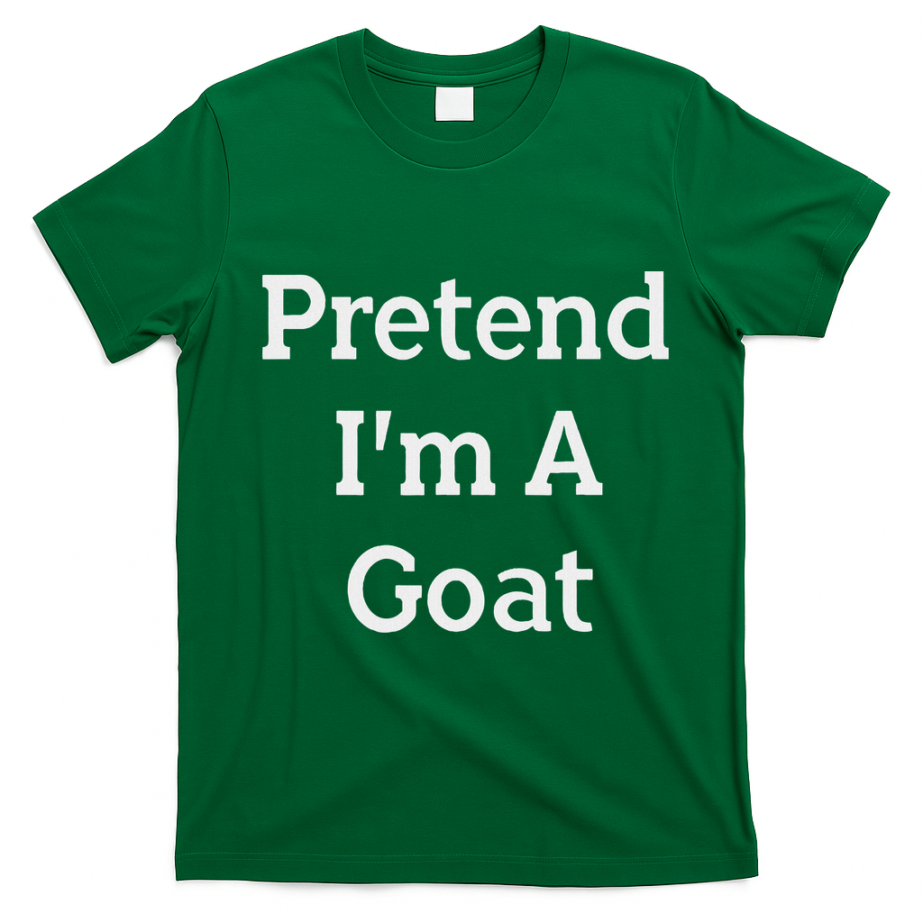 Pretend I'm A Goat Costume Party Funny Halloween Goat T-Shirt - Irish Green