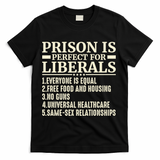 Prison Is Perfect For Liberals T-Shirt - Black