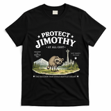 Protect Jimothy At All Cost Funny Raccoon T-Shirt - Black