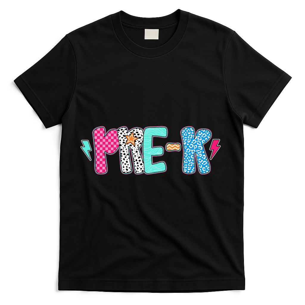 Pre K Teacher Student First Day Of School Back To School T-Shirt - Black