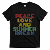 Peace Love And Summer Break Summer Lover T-Shirt - Black