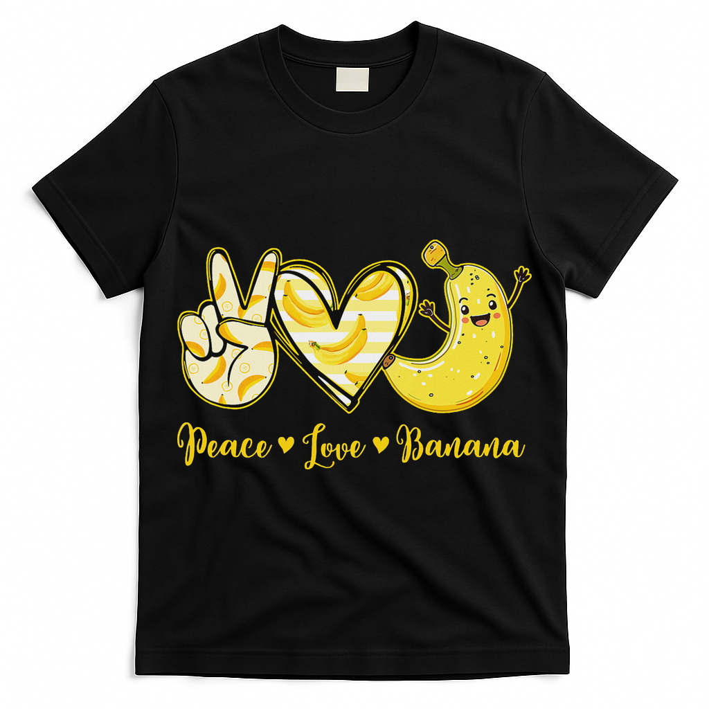 Peace Love Bananas Fresh Banana Fruit Lover Women T-Shirt
