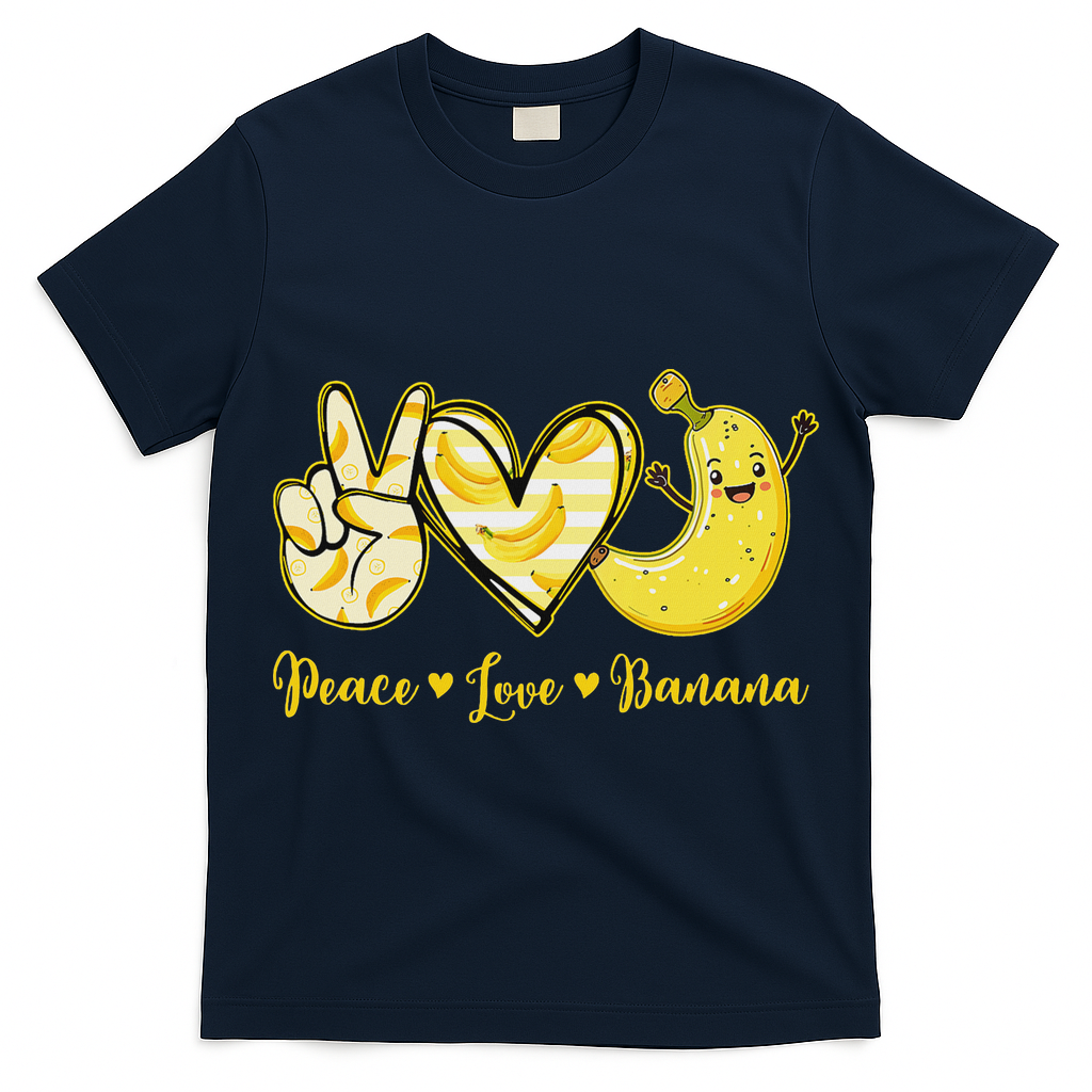 Peace Love Bananas Fresh Banana Fruit Lover Women T-Shirt