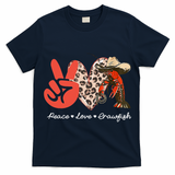 Peace Love Crawfish Leopard Crawfish Boil Cajun Lobster T-Shirt